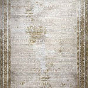 فرش نسکافه‌ای طلایی آیسان کد 71204 سبک مراکشی – ۷۰۰ شانه تراکم ۲۱۰۰