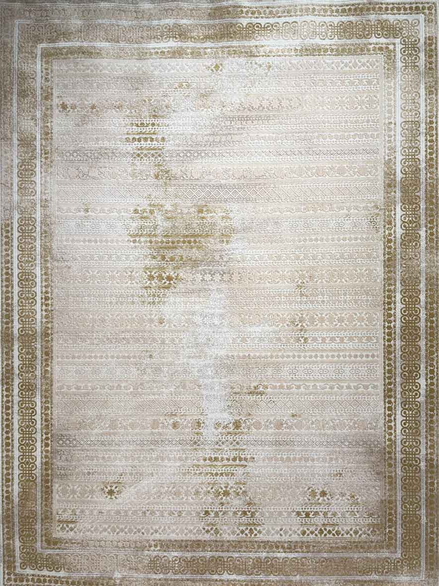 فرش نسکافهای طلایی آیسان کد 71204 سبک مراکشی – ۷۰۰ شانه تراکم ۲۱۰۰