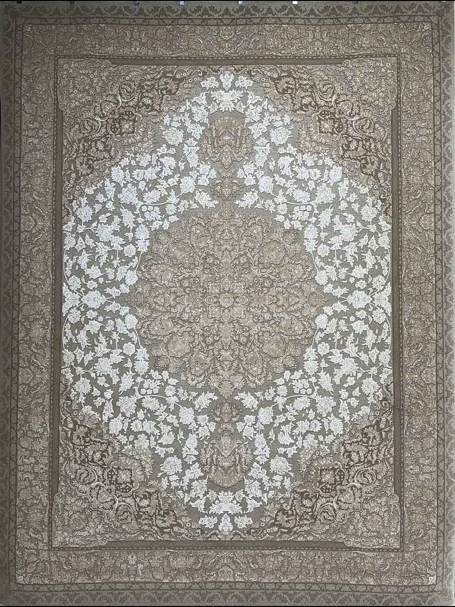 فرش کرم بژ آیسان کد 71239 – ۷۰۰ شانه تراکم ۲۱۰۰