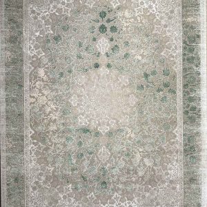 فرش نسکافه‌ای سبز آیسان کد 71056 – ۷۰۰ شانه تراکم ۲۱۰۰