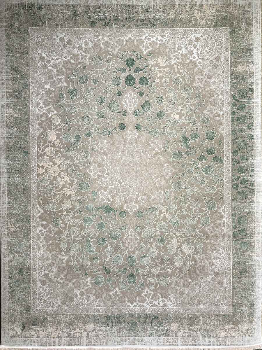 فرش نسکافهای سبز آیسان کد 71056 – ۷۰۰ شانه تراکم ۲۱۰۰