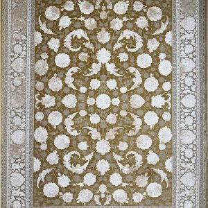 فرش نسکافه‌ای طلایی آیسان کد 71211 – ۷۰۰ شانه تراکم ۲۱۰۰