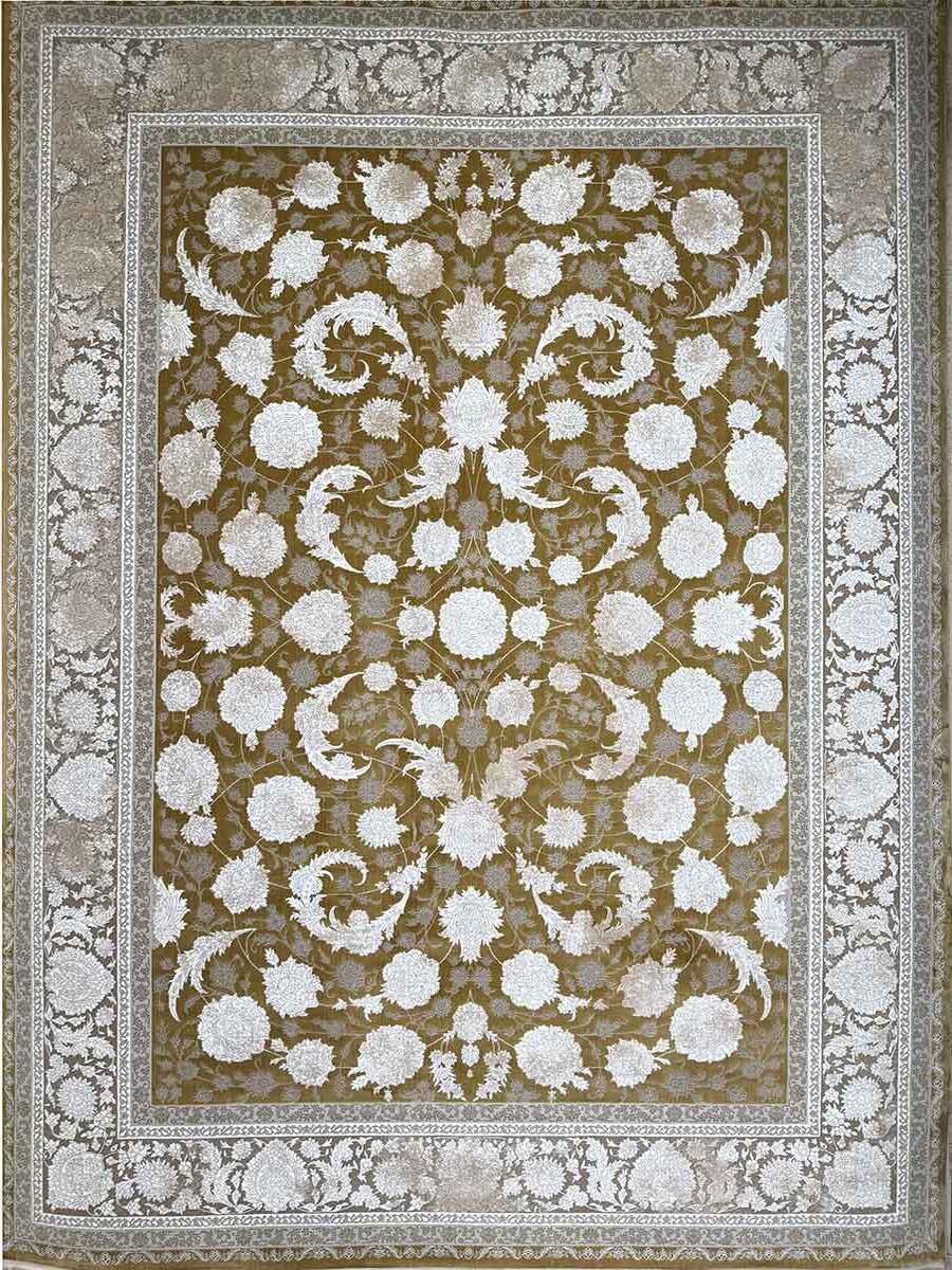 فرش نسکافهای طلایی آیسان کد 71211 – ۷۰۰ شانه تراکم ۲۱۰۰