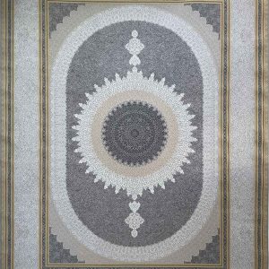 فرش ماشینی ترمه‌ای کد 121563 – ۱۲۰۰ شانه تراکم ۳۶۰۰