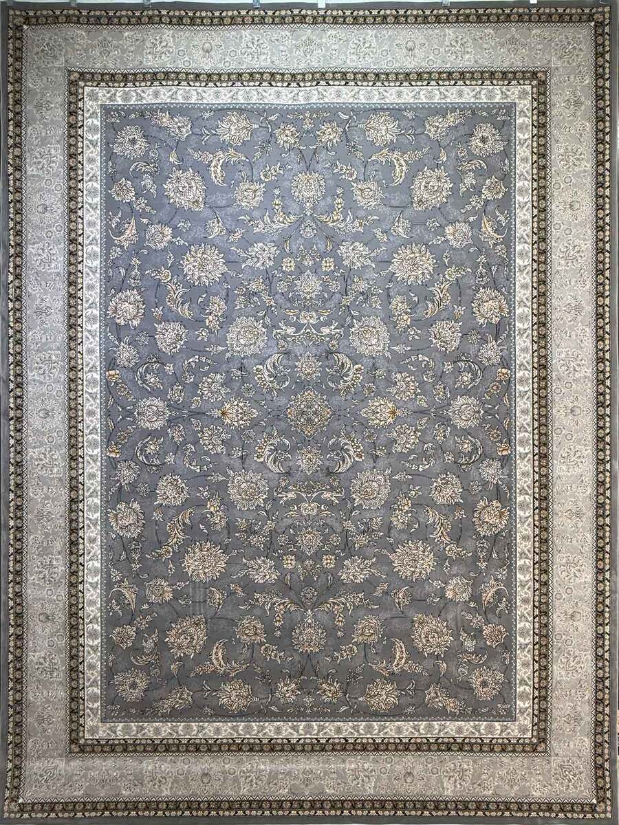 فرش ماشینی طوسی کد 752092 – ۷۰۰ شانه تراکم ۲۱۰۰